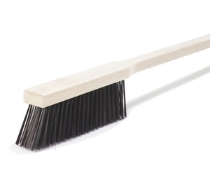 PIZZA OVEN BRUSH 39" WOOD HANDLE WIRE STEEL BRISTLE (12/CS) TOOTHBRUSH STYLE